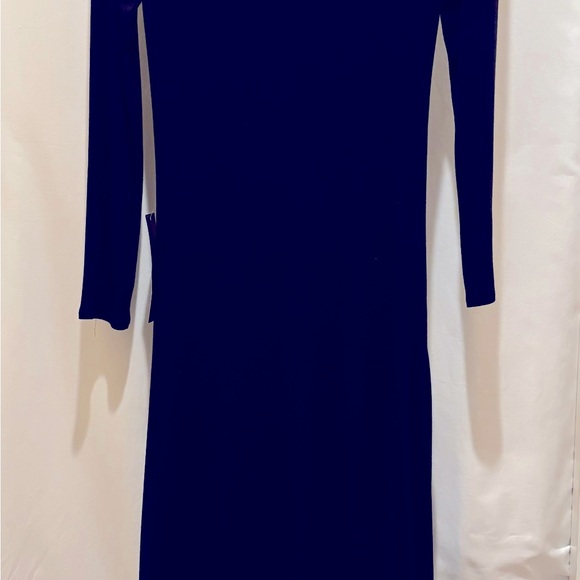 NWT BCBGMAXAZRIA “TIFFANY” ELEGANT BLACK LONG BLACK DRESS LONG SLEEVE- Large - Picture 4 of 14